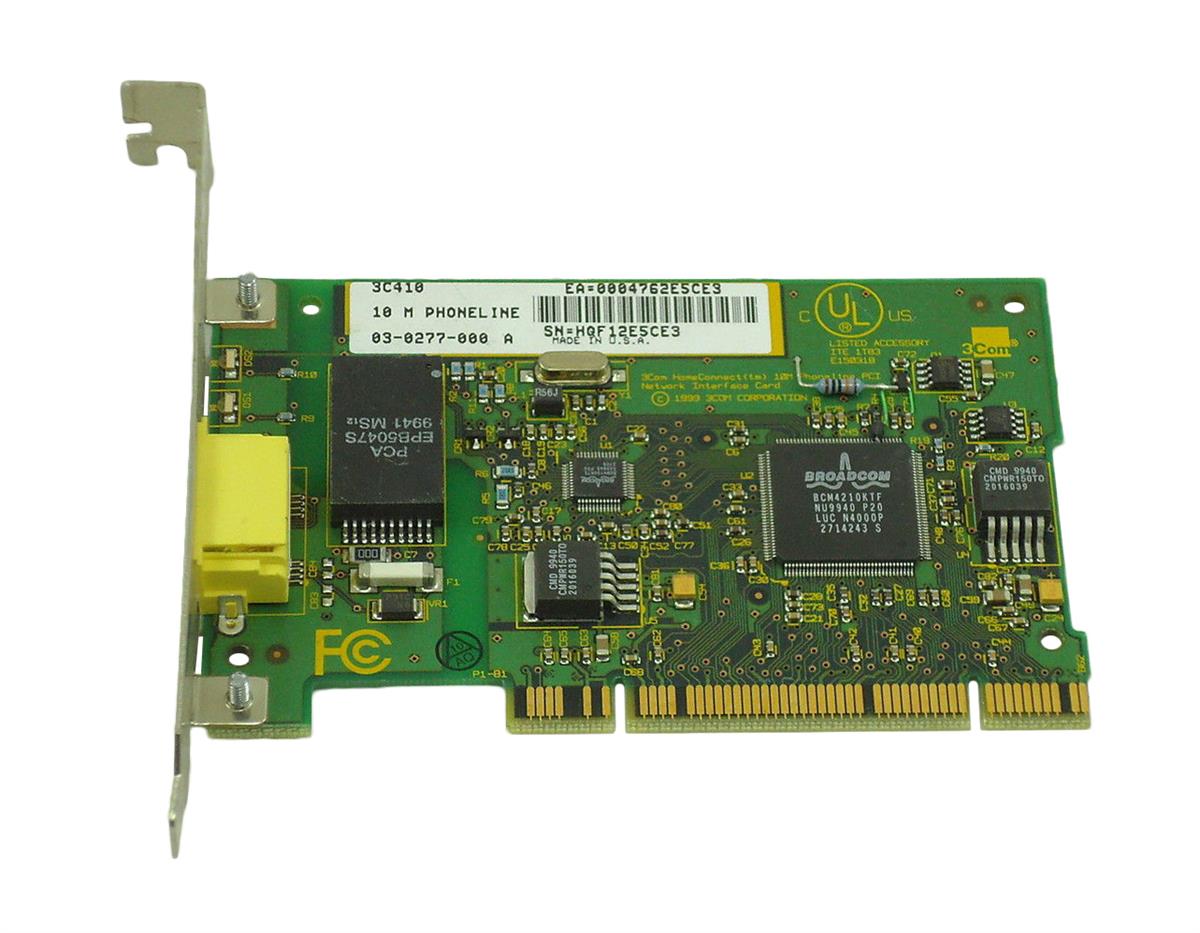 3C410 3Com HomeConnect Network Phoneline PCI Adapter PCI 2 x RJ-11 Internal