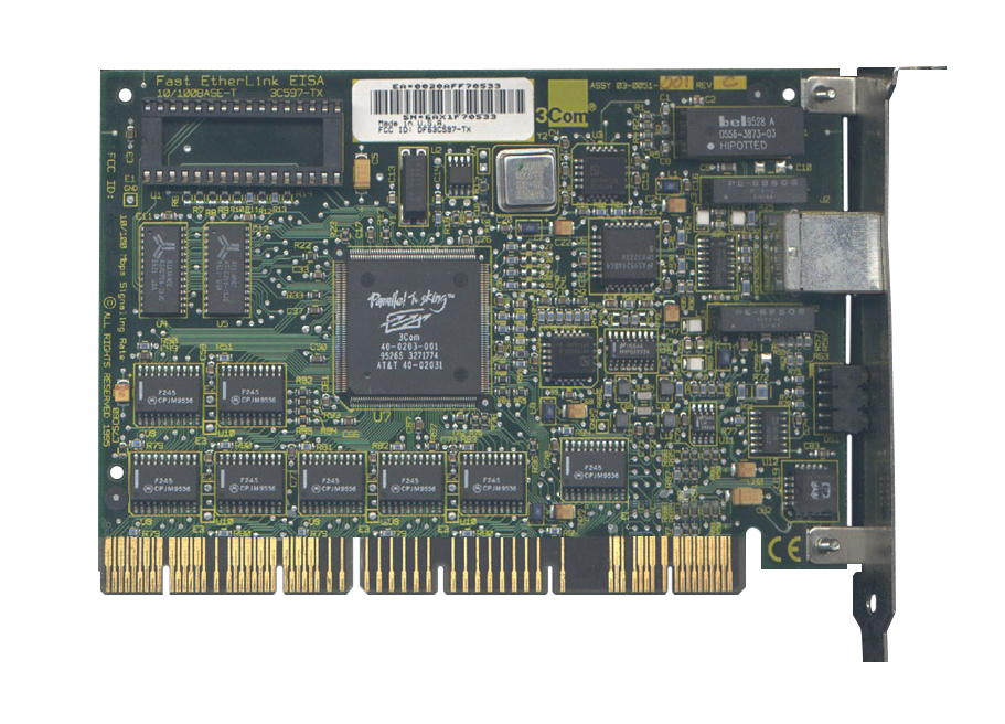 3C597 3Com Fast EtherLink Single-Port RJ-45 100Mbps 10Base-T/100Base-TX Fast Ethernet EISA Network Adapter