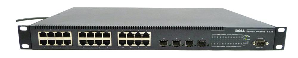 3N443 Dell PowerConnect 5224 24-Ports Managed Gigabit Ethernet Switch (Refurbished)