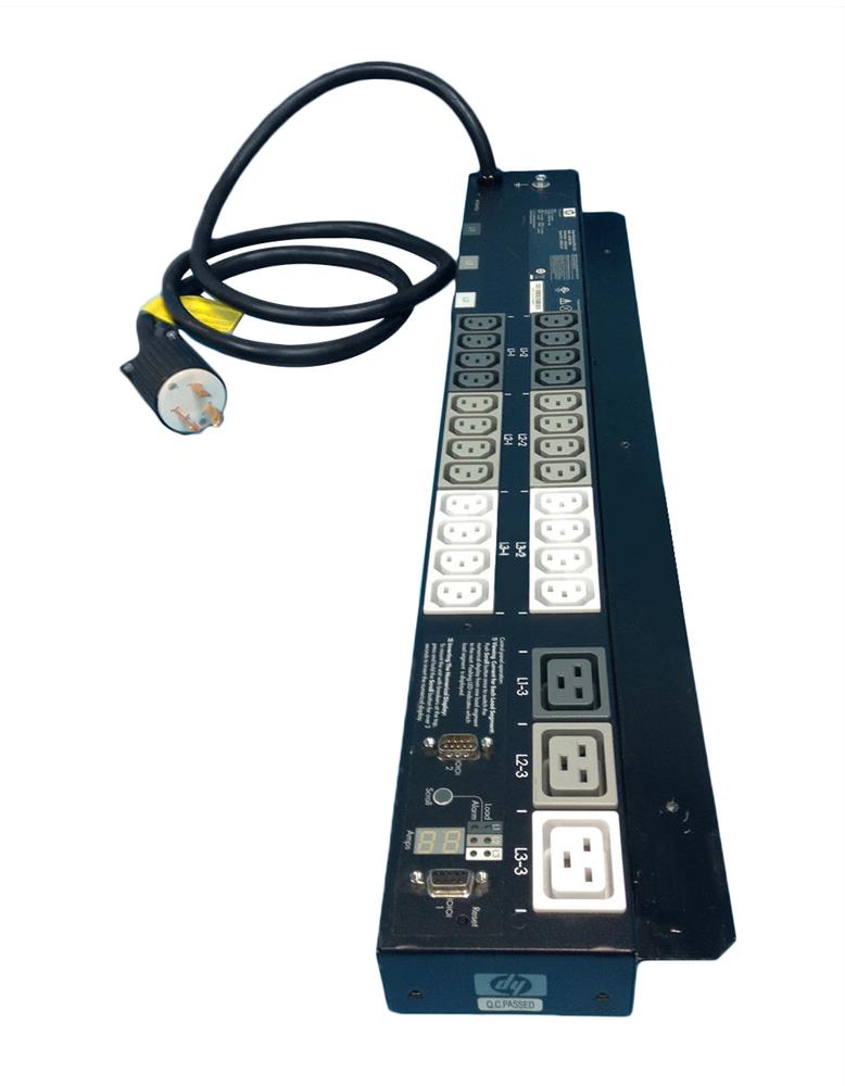 407444-D71 HP Dual 3-Phase 24A 17.3KVA Power Monitoring PDU Power Distribution Unit (Refurbished)