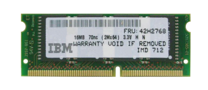42H2768 IBM 16MB 144-Pin SoDimm Memory Module for Thikpad Laptop