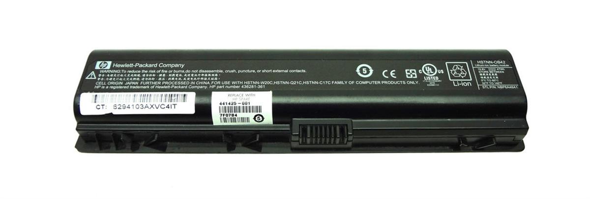 436281-251 HP 6-Cell Lithium-Ion 10.8V 2.2Ah 47Wh Primary Notebook Battery for Pavilion DV2000/6000 and Presario V3000/6000 Notebook Series (Refurbished)