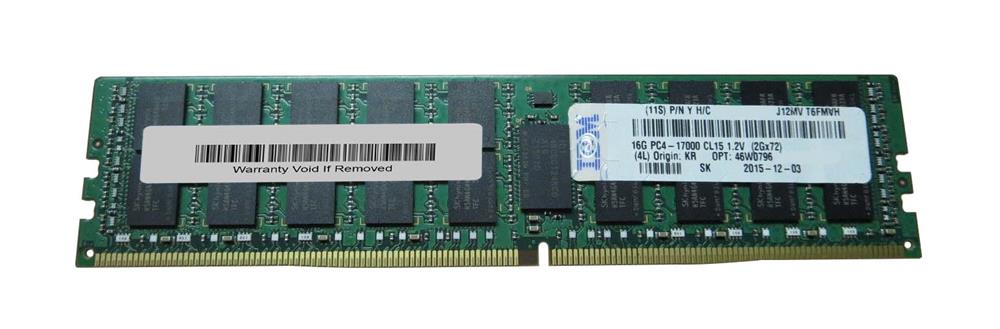 46W0796 IBM 16GB PC4-17000 DDR4-2133MHz Registered ECC CL15 288-Pin DIMM 1.2V Dual Rank Memory Module