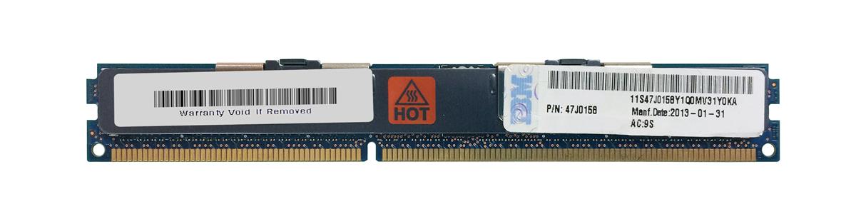 47J0158 IBM 16GB PC3-10600 DDR3-1333MHz ECC Registered CL9 240-Pin DIMM 1.35V Low Voltage Very Low Profile (VLP) Dual Rank Memory Module