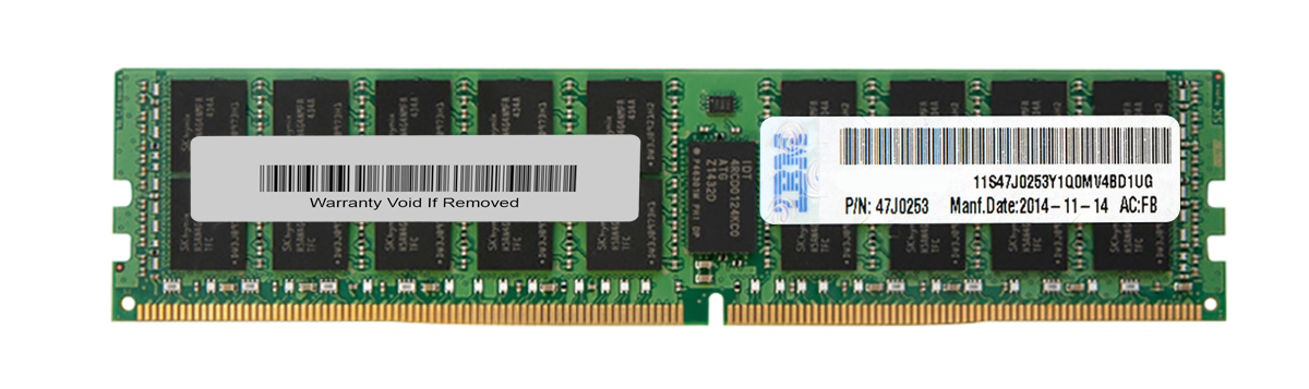 47J0253 IBM 16GB PC4-17000 DDR4-2133MHz Registered ECC CL15 288-Pin DIMM 1.2V Dual Rank Memory Module