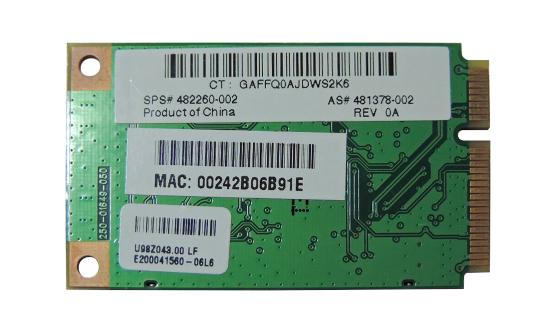 482260-002 HP Mini PCI 802.11a/g/n Wireless LAN Network Adapter Card