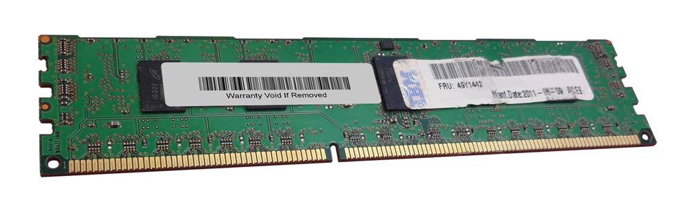 49Y1442 IBM 1GB PC3-10600 DDR3-1333MHz ECC Registered CL9 240-Pin DIMM Single Rank Memory Module