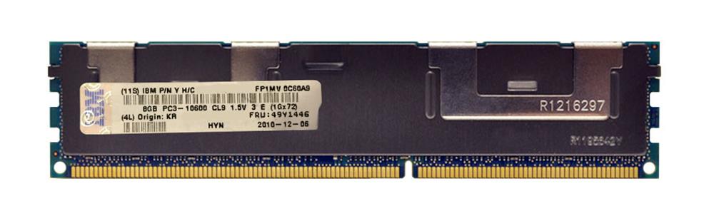 49Y1446 IBM 8GB PC3-10600 DDR3-1333MHz ECC Registered CL9 240-Pin DIMM Dual Rank Memory Module