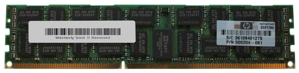 500660-B21 HP 4GB PC3-8500 DDR3-1066MHz ECC Registered CL7 240-Pin DIMM Quad Rank Memory Module