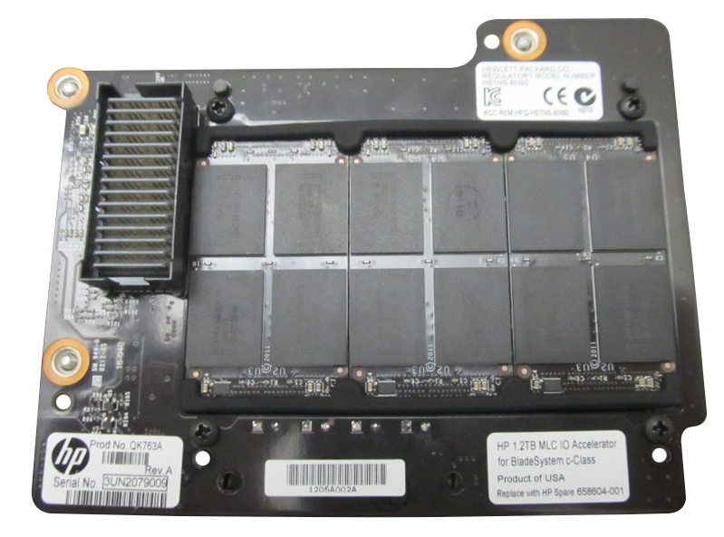 658604-001 HP 1.2TB Multi-Level Cell (MLC) I/O Accelerator Board for BladeSystem c-Class