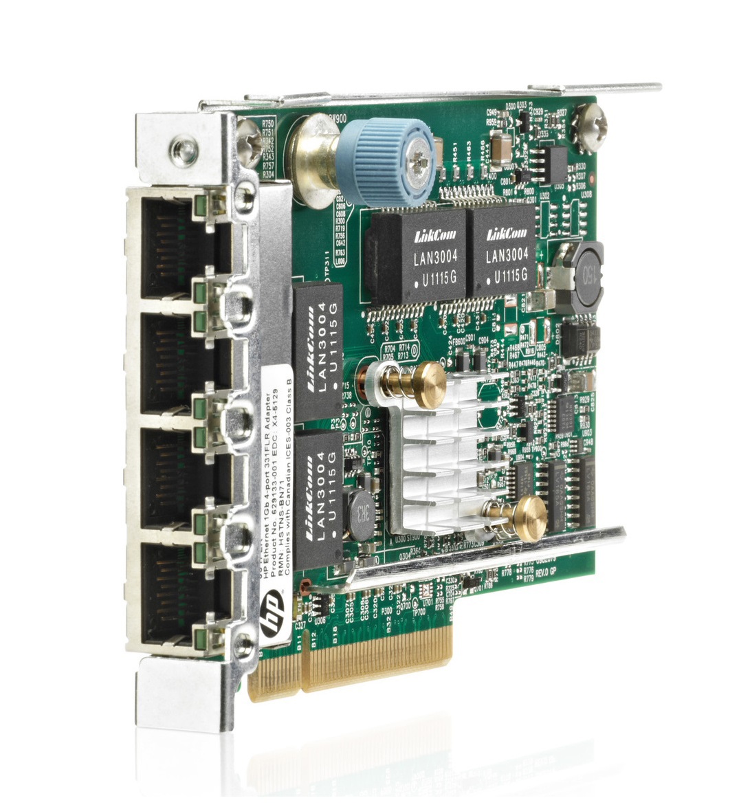 684208-B21 HP Quad-Ports RJ-45 1Gbps 10Base-T/100Base-TX/1000Base-T Gigabit Ehernet PCI Express 2.0 x4 Network Adapter