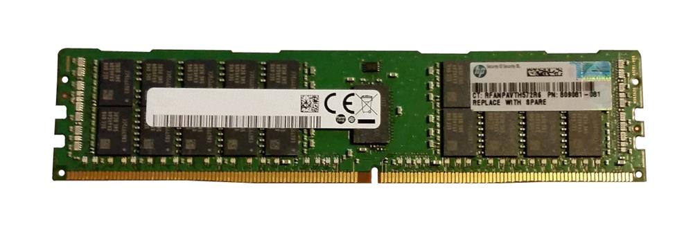 809081-081 HP 16GB PC4-19200 DDR4-2400MHz Registered ECC CL17 288-Pin DIMM 1.2V Dual Rank Memory Module