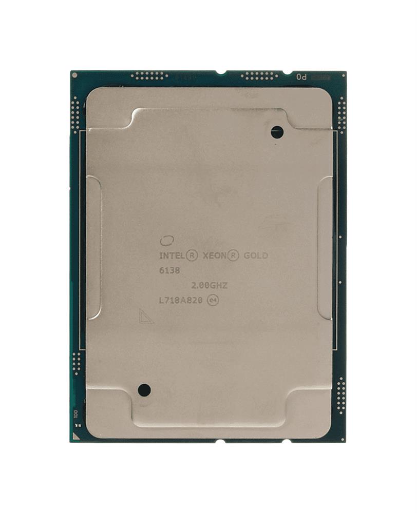 826876-L21 HPE 2.00GHz 10.40GT/s UPI 27.5MB L3 Cache Intel Xeon Gold 6138 20-Core Processor Upgrade for DL380 Gen10 Server