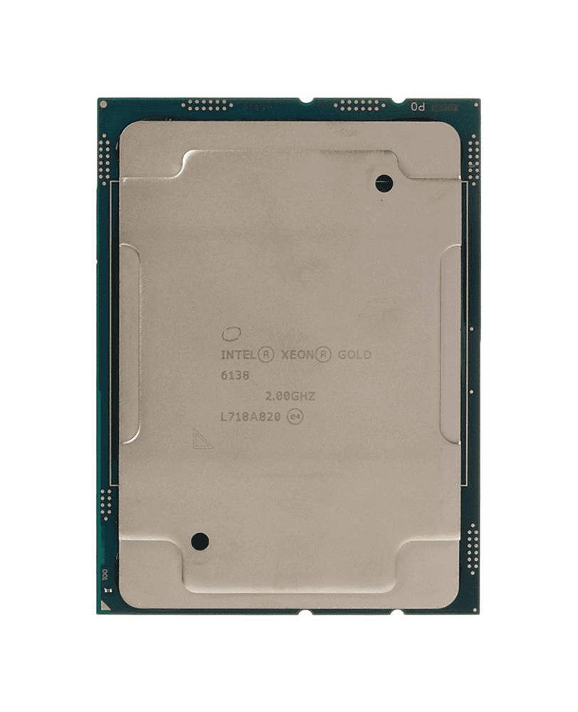 870246-B22 HPE 2.00GHz 10.40GT/s UPI 27.5MB L3 Cache Intel Xeon Gold 6138 20-Core Processor Upgrade for XL230k Gen10 Server