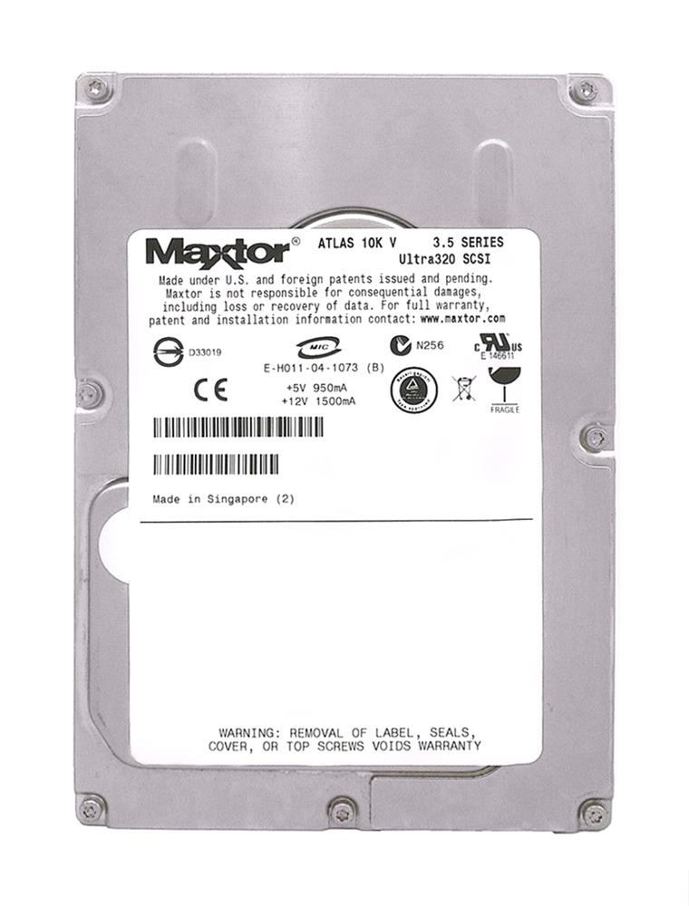 8J147L0 Maxtor Atlas 10K V 147.1GB 10000RPM Ultra-320 SCSI 68-Pin 8MB Cache 3.5-inch Internal Hard Drive