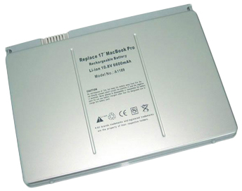 A1189 Apple Notebook Battery 6600 mAh Lithium Ion (Li-Ion) 10.8 V DC (Refurbished)
