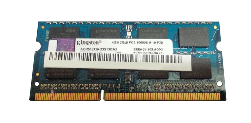 ACR512X64D3S13C9G Kingston 4GB SoDimm PC10600 Memory