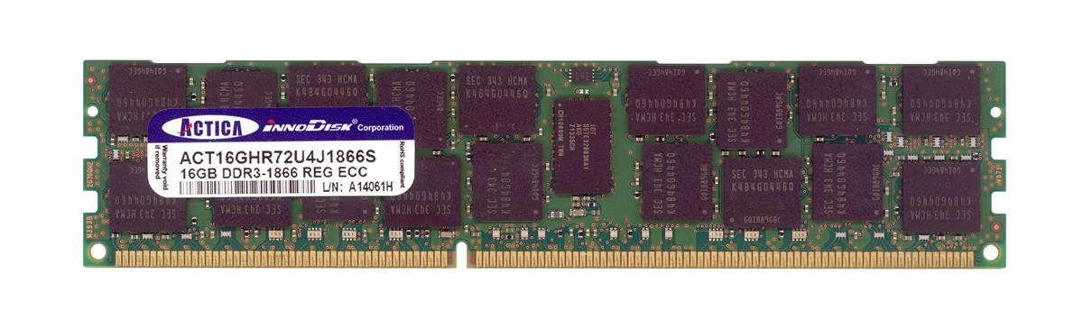 ACT16GHR72U4J1866S Actica 16GB PC3-14900 DDR3-1866MHz ECC Registered CL13 240-Pin DIMM Memory Module