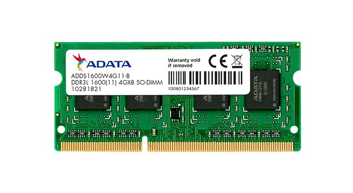 ADDS1600C4G11-B ADATA 4GB SoDimm PC12800 Memory