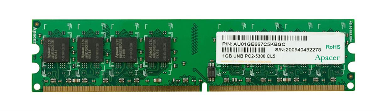 AU01GE667C5KBGC Apacer 1GB DDR2 PC5300 Memory