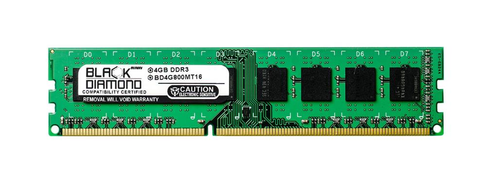 BD4G800MT16 Black Diamond 4GB PC3-6400 DDR3-800MHz non-ECC Unbuffered CL6 240-Pin DIMM Memory Module