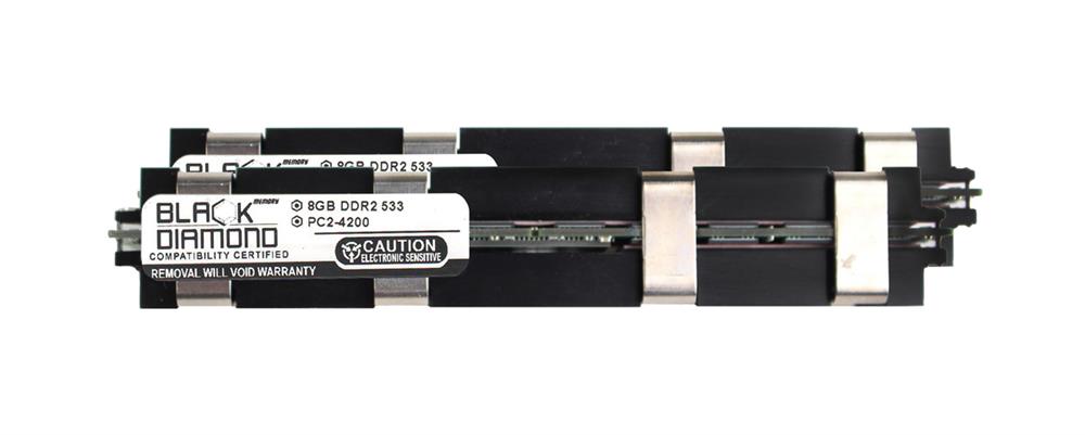 BD8GX2533MDA23 Black Diamond 16GB Kit (2 X 8GB) PC2-4200 DDR2-533MHz ECC Fully Buffered CL4 240-Pin DIMM Memory
