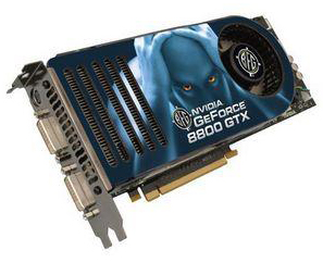BFGR88768GTXOCE BFG GeForce 8800 GTX 768MB 384-Bit GDDR3 PCI Express x16 HDCP Ready SLI Support Video Graphics Card