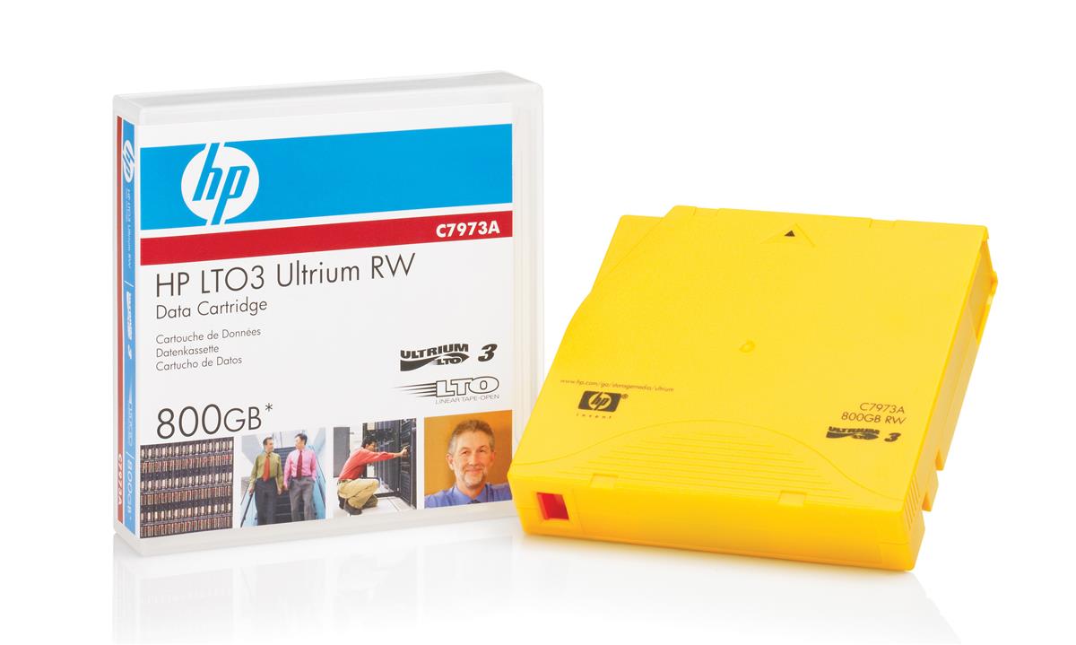 C7973A HP LTO-3 Ultrium 400/800GB RW Storage Media non Custom Label Tape Data Cartridge (Refurbished)