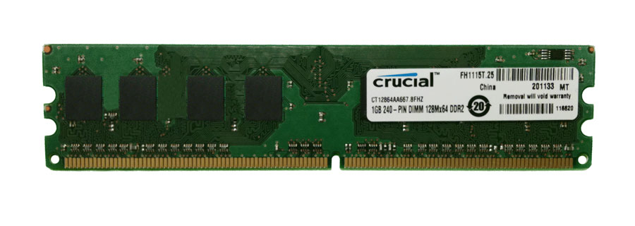 CT12864AA667.8FHZ Crucial 1GB DDR2 PC5300 Memory