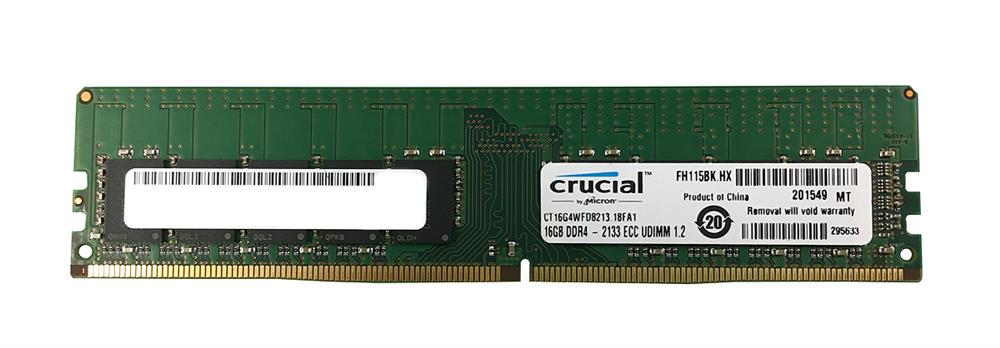 CT16G4WFD8213.18FA1 Crucial 16GB PC4-17000 DDR4-2133MHz ECC Unbuffered CL15 288-Pin DIMM 1.2V Dual Rank Memory Module