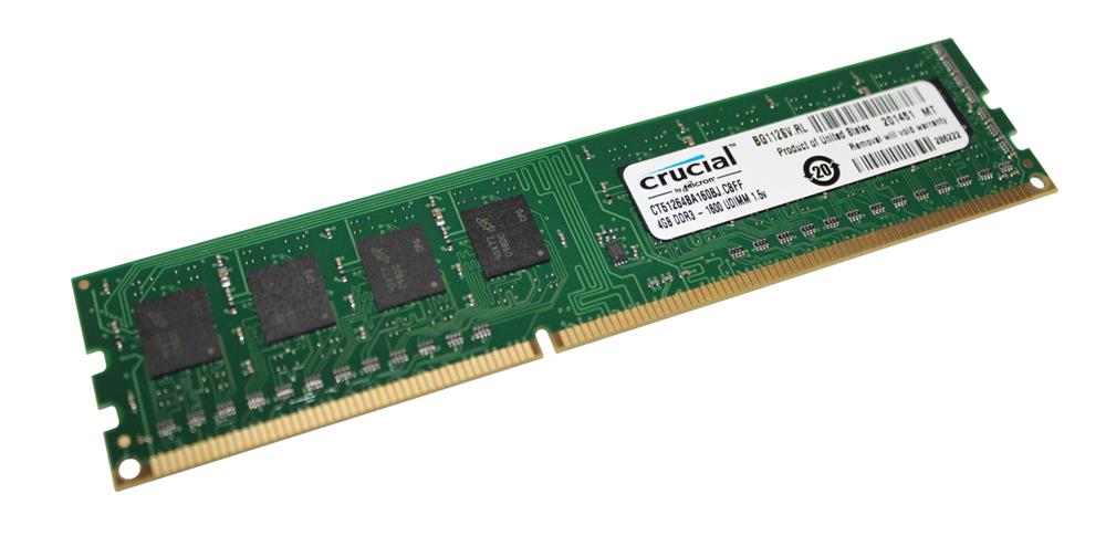 CT51264BA160BJ.C8FF Crucial 4GB DDR3 PC12800 Memory