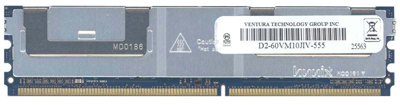 D2-60VM10JIV-555 Ventura 8GB PC2-5300 DDR2-667MHz ECC Fully Buffered CL5 240-Pin DIMM Dual Rank Memory Module