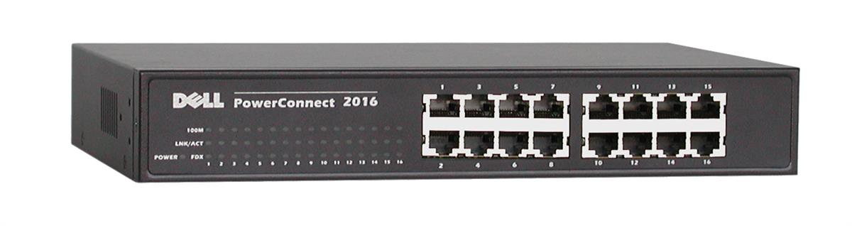DE2016 Dell PowerConnect 2016 16-Ports 10/100 Fast Ethernet Switch (Refurbished)