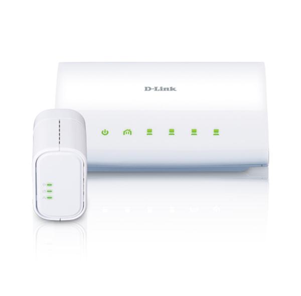 DHP-348AV D-Link PowerLine AV 4-Port Switch Mini Kit 4 x Network (RJ-45) 200 Mbps Powerline HomePlug AV Fast Ethernet (Refurbished)