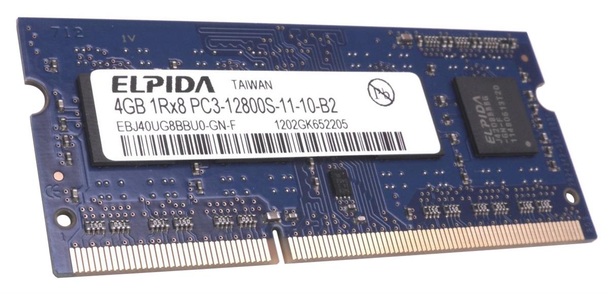 EBJ40UG8BBU0-GN-F Elpida 4GB SoDimm PC12800 Memory