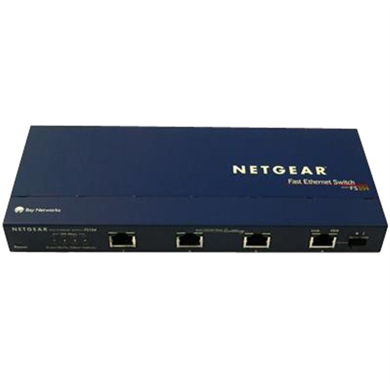 FS104 NetGear 4-Port 10/100Mbps RJ45 Fast Ethernet Switch (Refurbished)