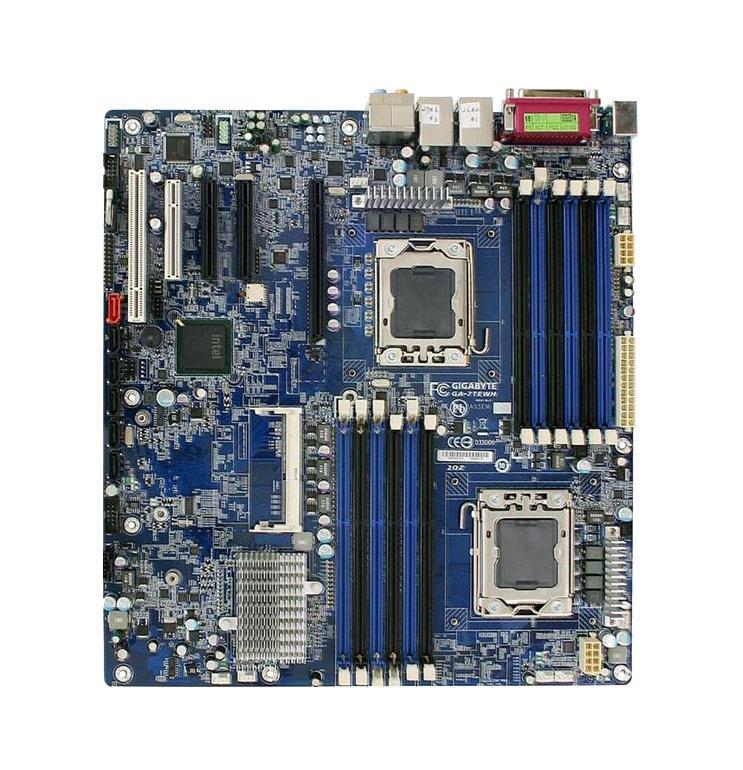 GA-7TEWH1 (rev. 1.1) Gigabyte Socket LGA 1366 Intel P5520/ ICH10R Chipset Dual Xeon 5500/5600 Series Processors Support DDR3 12x DIMM 6x SATA 3.0Gb/s SSI EEB Motherboard  (Refurbished)