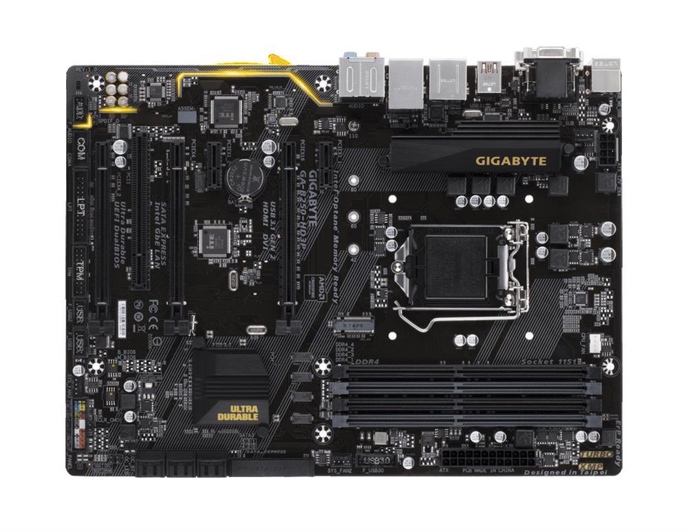 GA-B250-HD3P Gigabyte Socket LGA 1151 Intel B250 Express Chipset 7th/6th Generation Core i7 / i5 / i3 / Pentium / Celeron Processors Support DDR4 4x DIMM 6x SATA 6.0Gb/s ATX Motherboard (Refurbished)