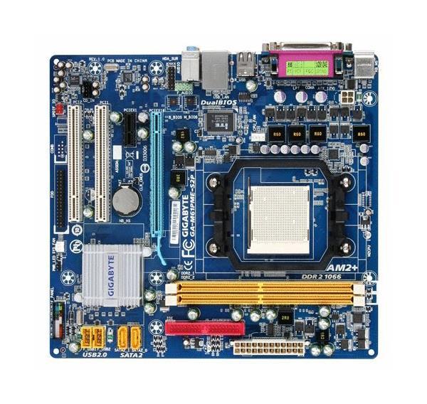 GA-M61PME-S2P (rev. 1.0) Gigabyte Socket AM2 Nvidia GeForce 6100/ nForce 430 Chipset AMD Phenom FX/ AMD Phenom X4/ AMD Phenom X3/ AMD Athlon X2/ AMD Athlon/ AMD Sempron X2/ AMD Sempron Processors Support DDR2 2x DIMM 2x SATA 3.0Gb/s Micro-ATX Motherboard (Refurbished)