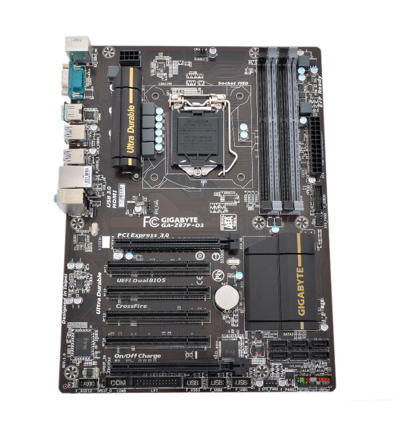 GA-Z87P-D3 Gigabyte Socket LGA 1150 Intel Z87 Express Chipset Core i7 / i5 / i3 / Pentium / Celeron Processors Support DDR3 4x DIMM 6x SATA 6.0Gb/s ATX Motherboard (Refurbished)