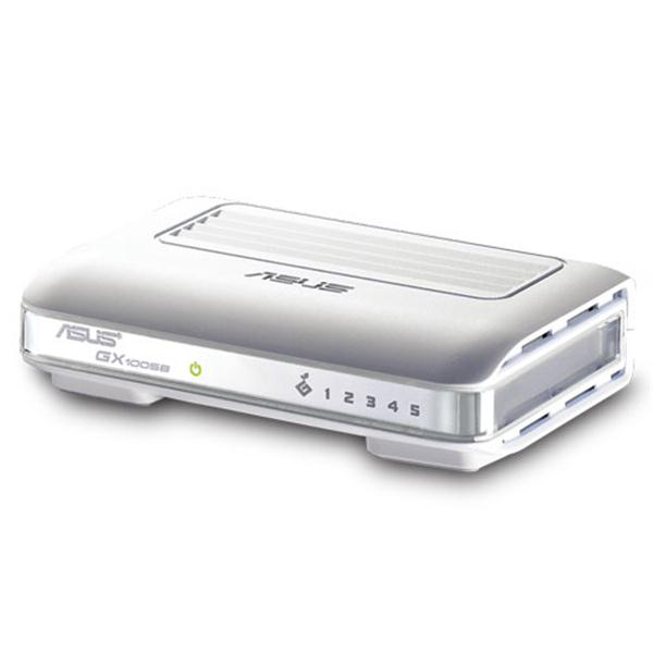 GX1005B ASUS 5-Port 5 x 10/100Base-TX GigaX Desktop Unmanaged Switch 1005B (Refurbished)