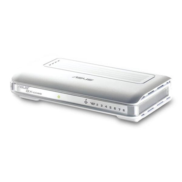 GX1008B Asus GigaX Ethernet Switch 8-Ports 8 x RJ-45 10/100Base-TX (Refurbished)