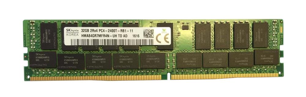 HMA84GR7MFR4N-UHTD Hynix 32GB PC4-19200 DDR4-2400MHz Registered ECC CL17 288-Pin DIMM 1.2V Dual Rank Memory Module