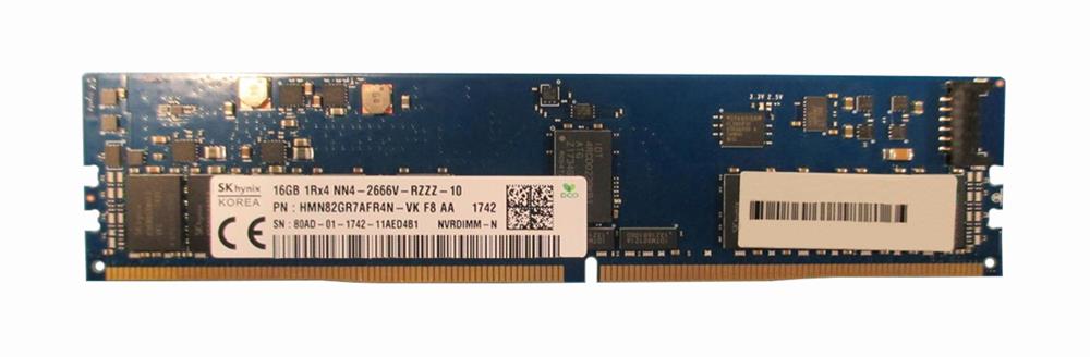 HMN82GR7AFR4N-VKF8-AA Hynix 16GB PC4-21300 DDR4-2666MHz Registered ECC CL19 288-Pin NVDIMM 1.2V Single Rank Memory Module