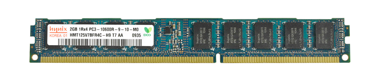 HMT125V7BFR4C-H9T7 Hynix 2GB PC3-10600 DDR3-1333MHz ECC Registered CL9 240-Pin DIMM Very Low Profile (VLP) Single Rank Memory Module