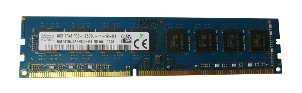 HMT41GU6AFR8C-PB Hynix 8GB PC3-12800 DDR3-1600MHz non-ECC Unbuffered CL11 240-Pin DIMM Dual Rank Memory Module
