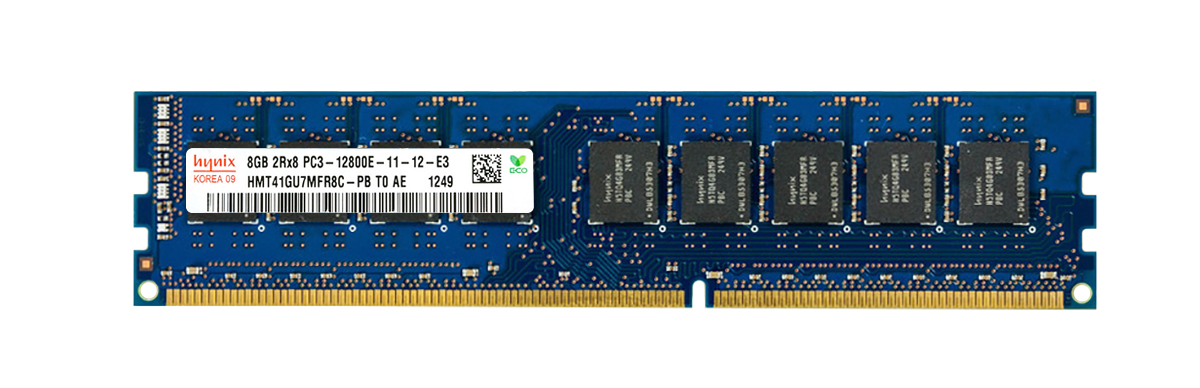 HMT41GU7MFR8C-PBT0-AE Hynix 8GB PC3-12800 DDR3-1600MHz ECC Unbuffered CL11 240-Pin DIMM Dual Rank Memory Module