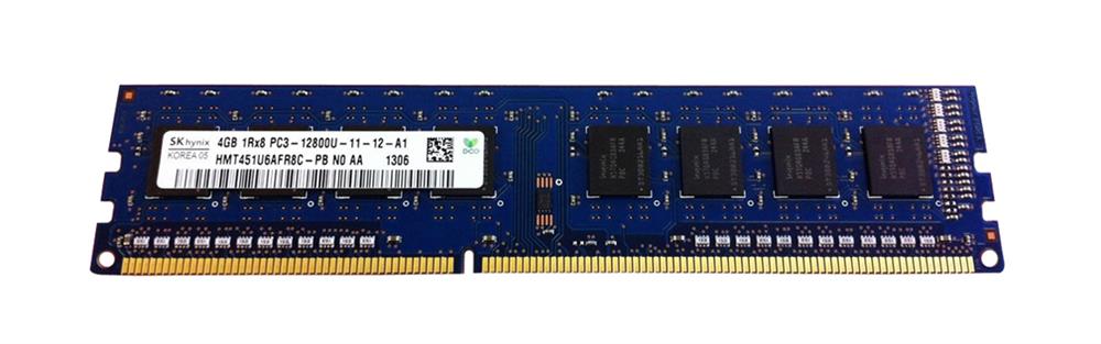 HMT451U6AFR8C-PB Hynix 4GB PC3-12800 DDR3-1600MHz non-ECC Unbuffered CL11 240-Pin DIMM Single Rank Memory Module