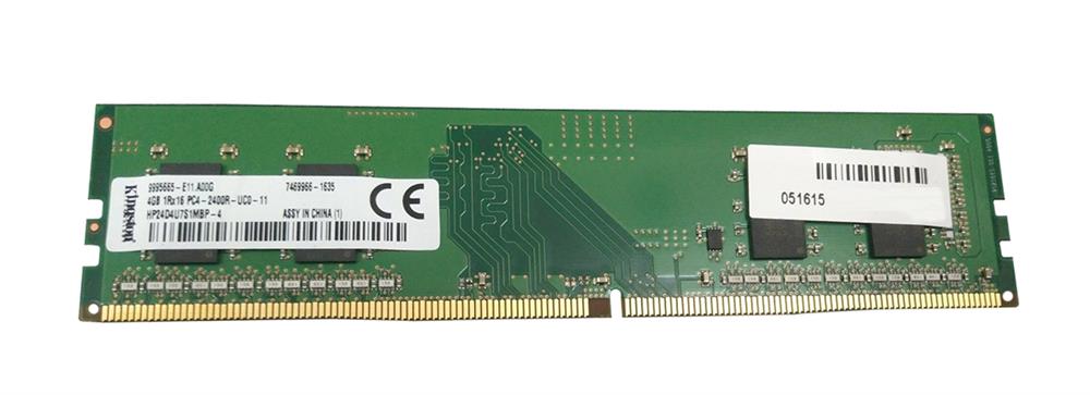 HP24D4U7S1MBP-4 Kingston 4GB PC4-19200 DDR4-2400MHz non-ECC Unbuffered CL17 288-Pin DIMM 1.2V Single Rank Memory Module