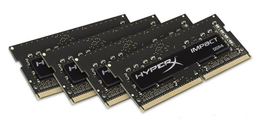 HX421S14IBK4/32 Kingston HyperX Impact 32GB Kit (4 X 8GB) PC4-17000 DDR4-2133MHz non-ECC Unbuffered CL14 (14-14-14) 260-Pin SoDimm Memory (Kit of 4)